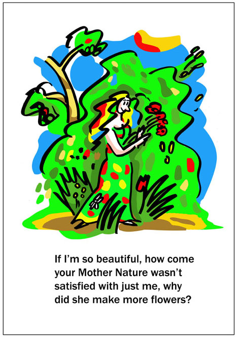 Mother Nature with flowers